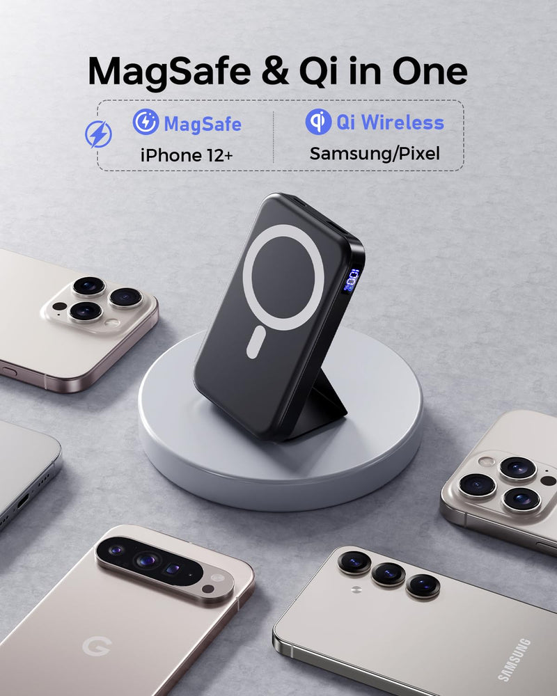 MagSafe Power Bank 10,000mAh - 22.5W Fast Charging, USB-C, LED Display for iPhone 17/16/15/14/13/12 Pro/Pro Max