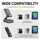 Cell Phone Stand with Bluetooth Speaker & Remote Control - Portable, All-Day Playtime, Compatible with iOS/Android