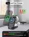 3-in-1 Wireless Charging Station for Apple - 15W Fast Foldable Magnetic Charger for iPhone, Apple Watch & AirPods
