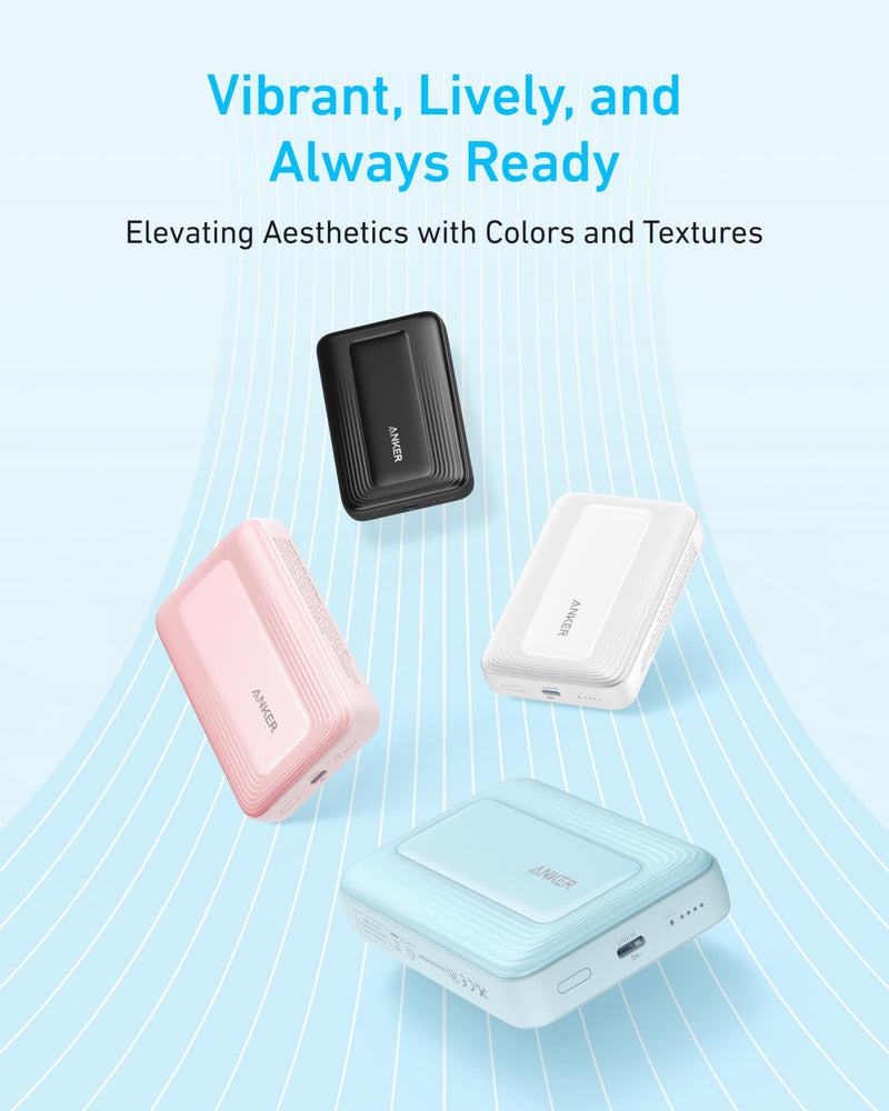 Anker Zolo 10,000mAh Magnetic Power Bank - 30W Fast Charging, Wireless Portable Charger for iPhone 16/15/14 & AirPods