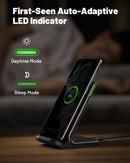 INIU 15W Wireless Charger Stand - Qi Fast Charging Dock for iPhone, Samsung Galaxy & More
