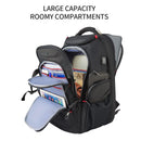 KROSER 17.3" Travel Laptop Backpack - Water-Repellent, RFID Pockets, Hard Shell (Black)