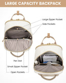 LOVEVOOK 15.6" Laptop Backpack for Women - Waterproof, USB Port, Anti-Theft Rucksack (Khaki)
