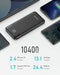 Charmast 10400mAh Power Bank - Quick Charge, USB-C, Ultra Slim Portable Charger for iPhone, Huawei & More