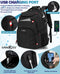 VANKEV 50L Travel Backpack - Anti-Theft, TSA Approved, 17" Laptop Bag with USB Port (Black)