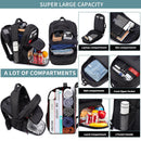 50L Extra Large Backpack for Men - Water-Resistant, USB Port, Fits 17.3" Laptop, Travel & Work Rucksack (Black)