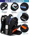 VANKEV 50L Travel Backpack - Anti-Theft, TSA Approved, 17" Laptop Bag with USB Port (Black)