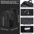 50L Extra Large Backpack for Men - Water-Resistant, USB Port, Anti-Theft, TSA Approved, Fits 17" Laptop (Black)