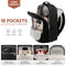LOVEVOOK 15.6" Laptop Backpack for Women - Lightweight, USB Port, Work & Travel Rucksack (Black)