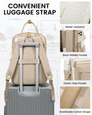 LOVEVOOK 15.6" Laptop Backpack for Women - Waterproof, USB Port, Anti-Theft Rucksack (Khaki)