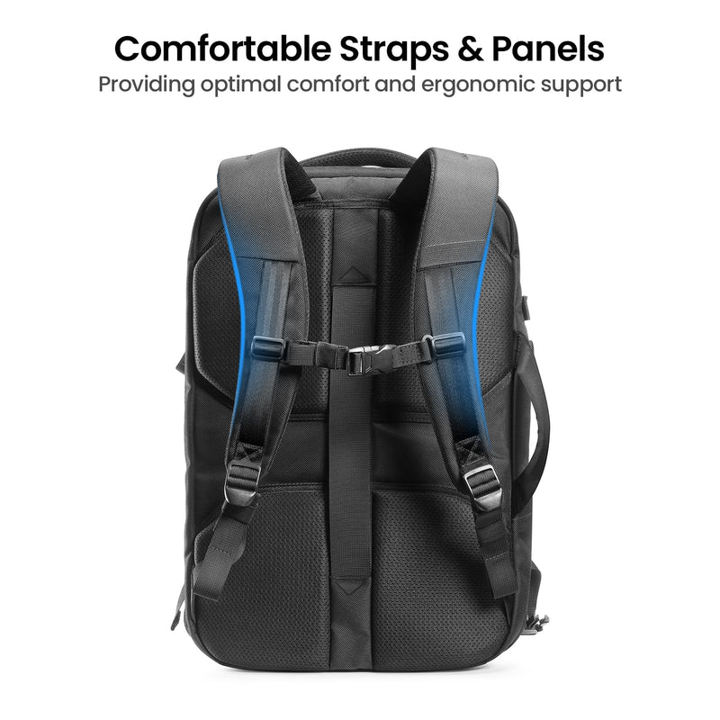 tomtoc 40L Travel Backpack - TSA Friendly, Water-Resistant, Fits 17.3" Laptop, Business & Weekender Bag