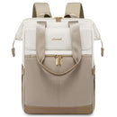 LOVEVOOK 15.6" Laptop Backpack for Women - Waterproof, USB Port, Daypack for Work & Travel (Beige/Khaki)