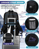 VANKEV 50L Travel Backpack - Anti-Theft, TSA Approved, 17" Laptop Bag with USB Port (Black)