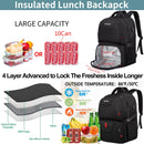 50L Extra Large Backpack for Men - Water-Resistant, USB Port, Fits 17.3" Laptop, Travel & Work Rucksack (Black)