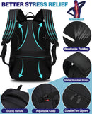VANKEV 50L Travel Backpack - Anti-Theft, TSA Approved, 17" Laptop Bag with USB Port (Black)